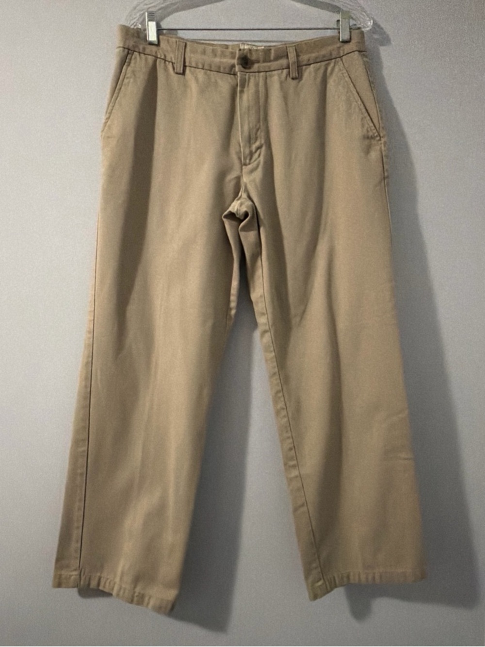St. John's Bay Men's Khaki Straight-Leg Chinos 34x30 Pockets